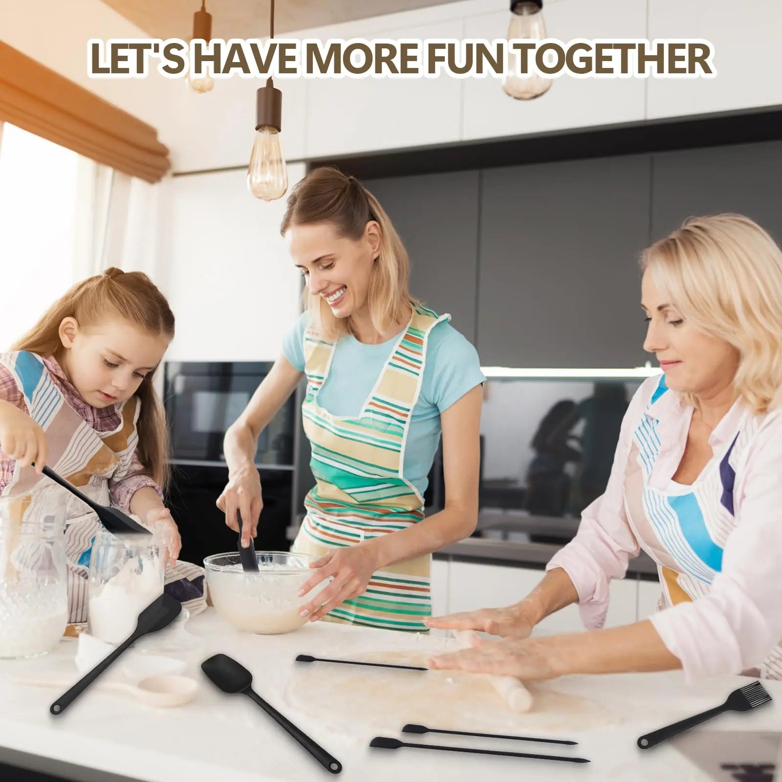 Goodinary® Food Grade Silicone Spatula Set (6/9 Pcs) Goodinary