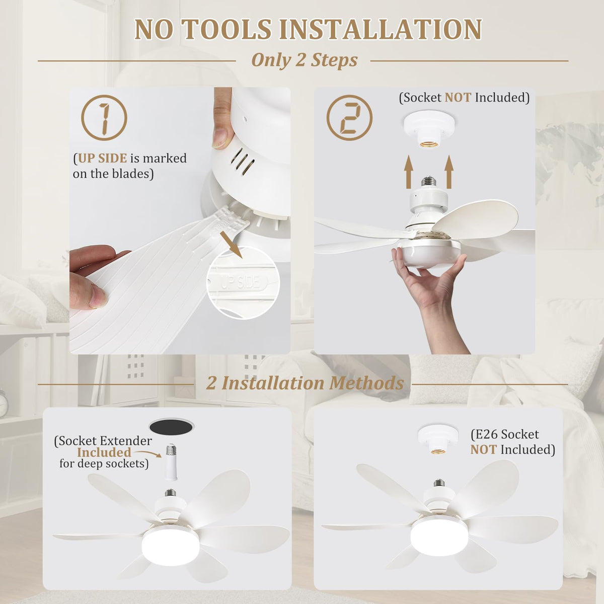 Goodinary® Ceiling Fan Light