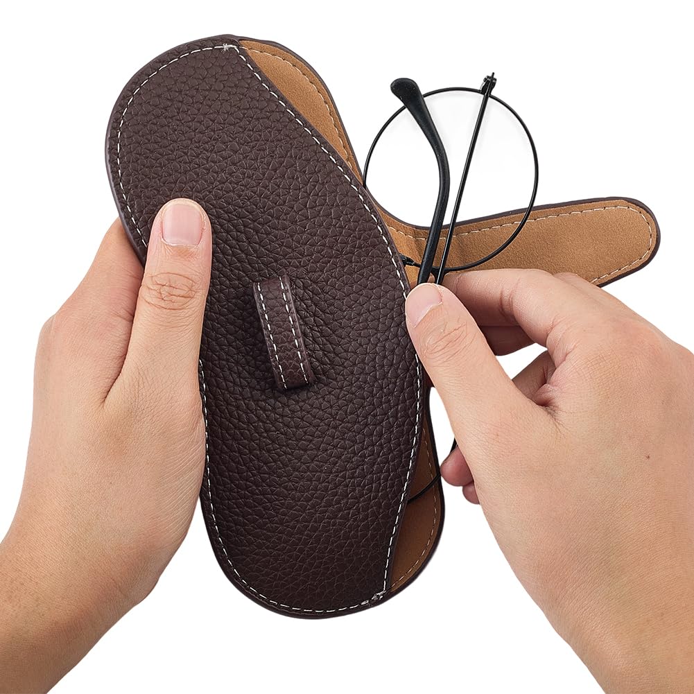 Goodinary® Slim Leather Glasses Case Portable Sleeve