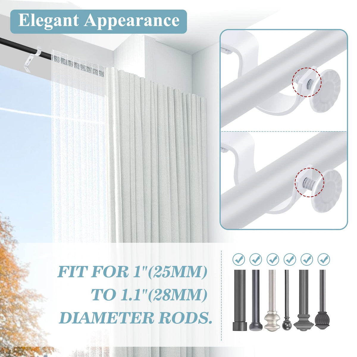 Goodinary® Elegant Curtain Bracket