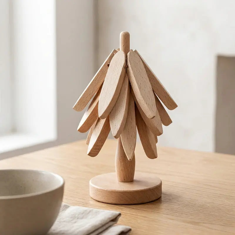 Goodinary® Wooden Tree Trivet Set (4 Pcs) Goodinary