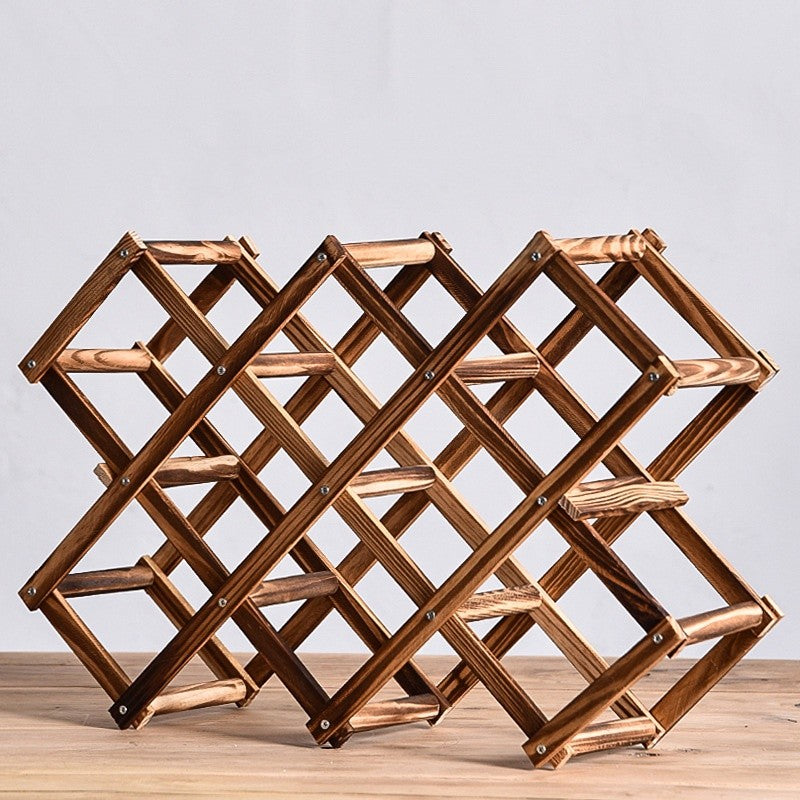 Goodinary® Foldable Wooden Wine Rack