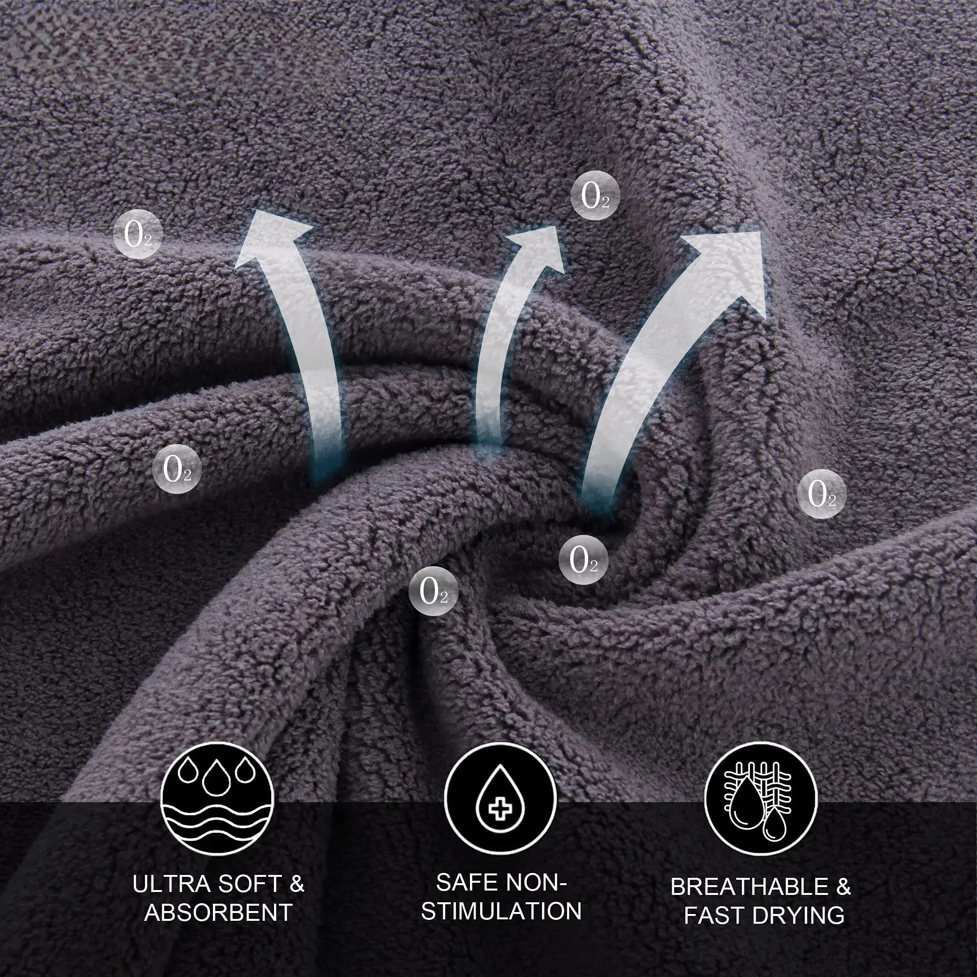 Goodinary® Microfiber Soft Absorbent Face Washcloths Set (3pcs) - Goodinary