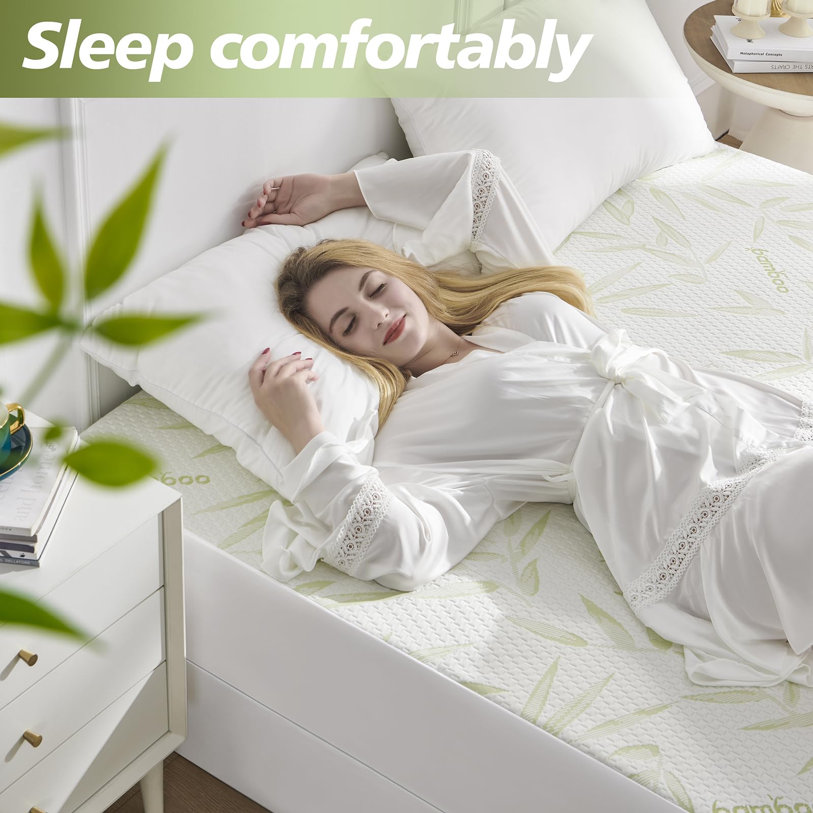 Goodinary® Waterproof Bamboo Rayon Mattress Protector