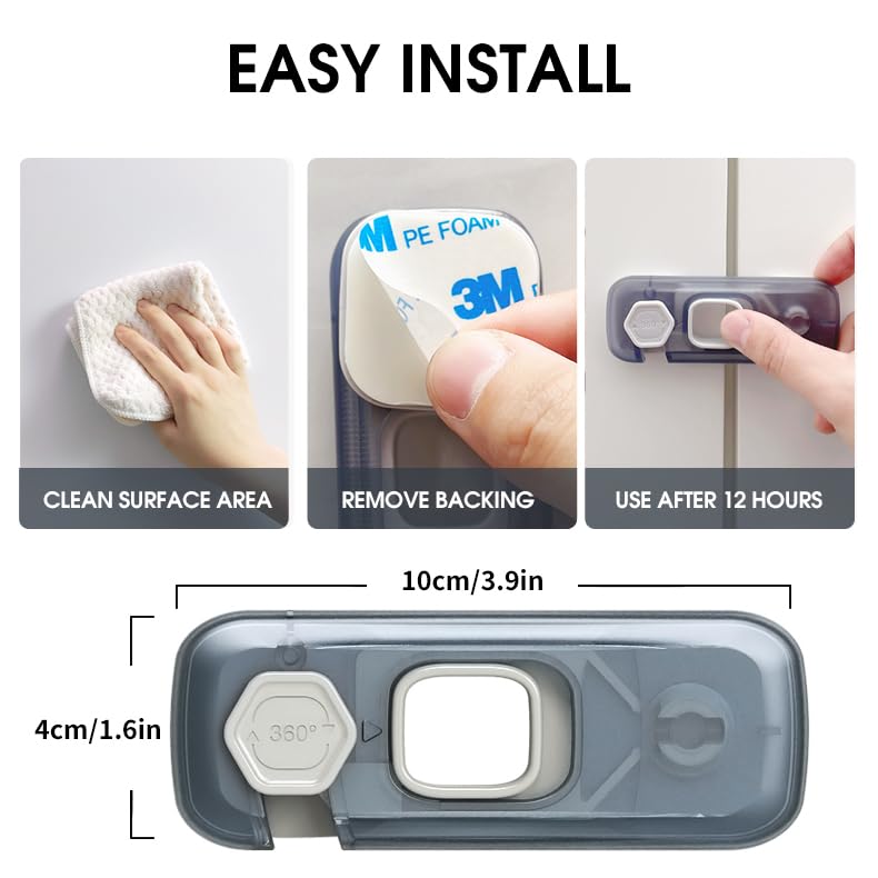 Goodinary® Clear Child Proof Refrigerator Lock