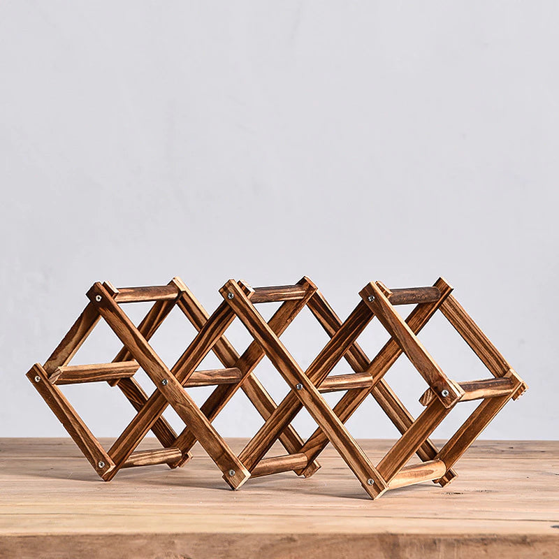 Goodinary® Foldable Wooden Wine Rack