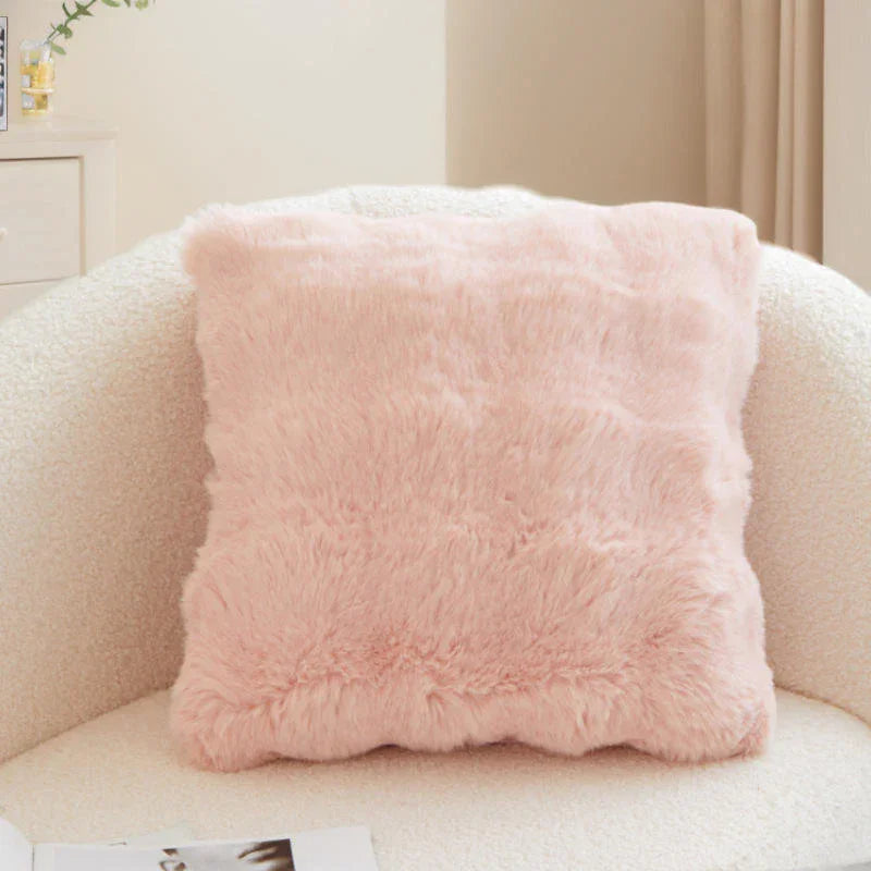Goodinary® Faux Rabbit Fur Bubble Velvet Pillow Cover
