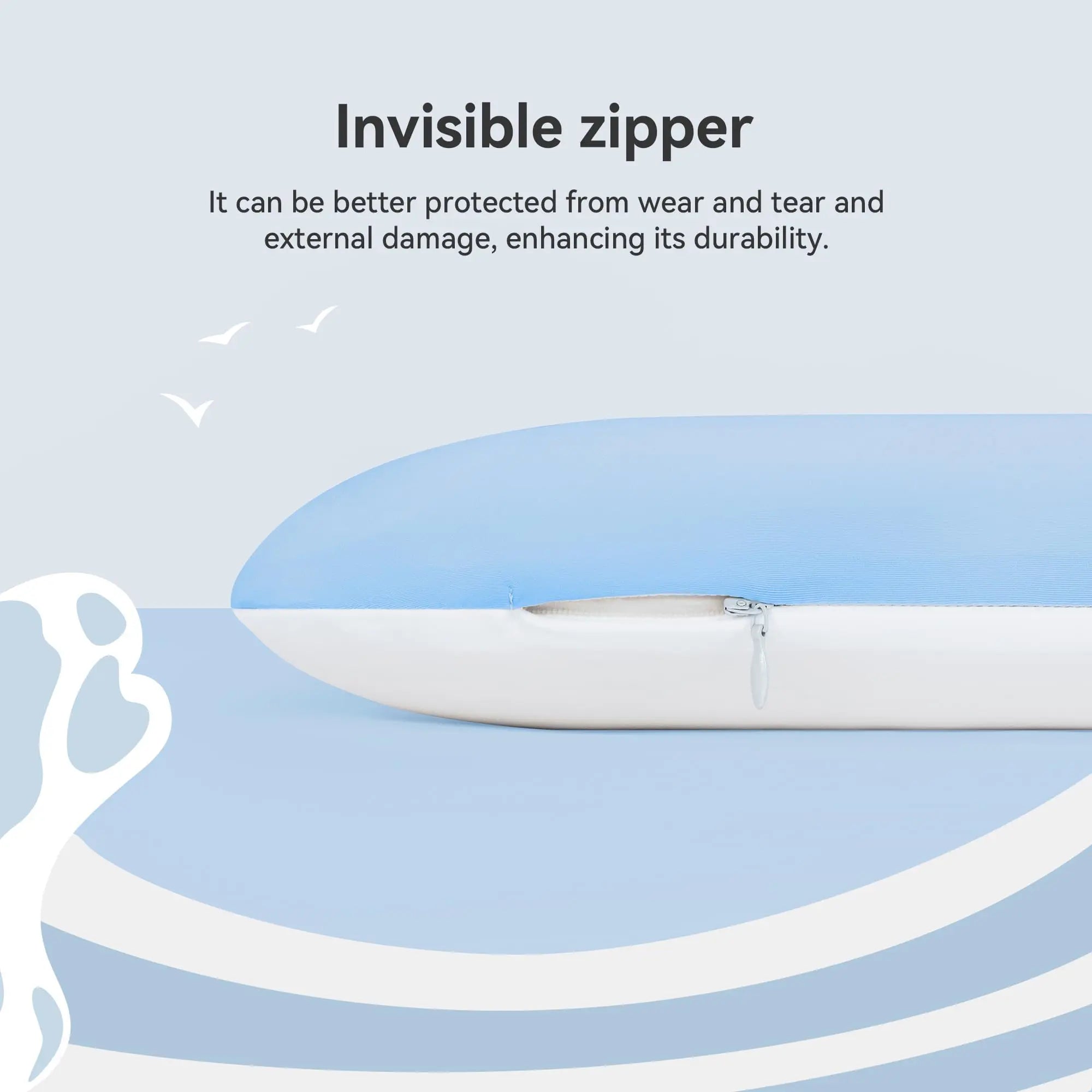 Goodinary® Hyper Slim Pillow with Thin Flat Design Goodinary