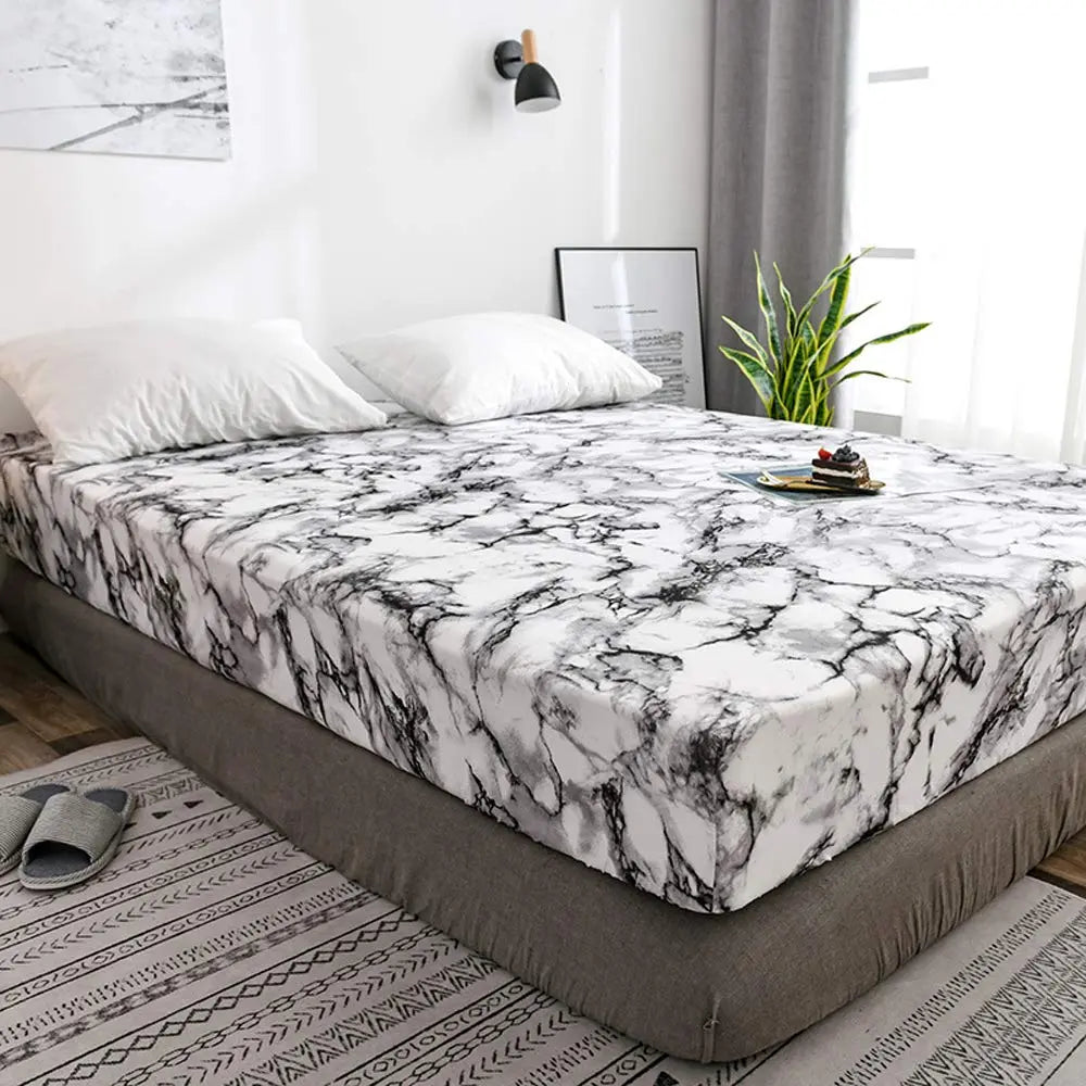 Goodinary® Marble Print Microfiber Deep Pocket Set Goodinary