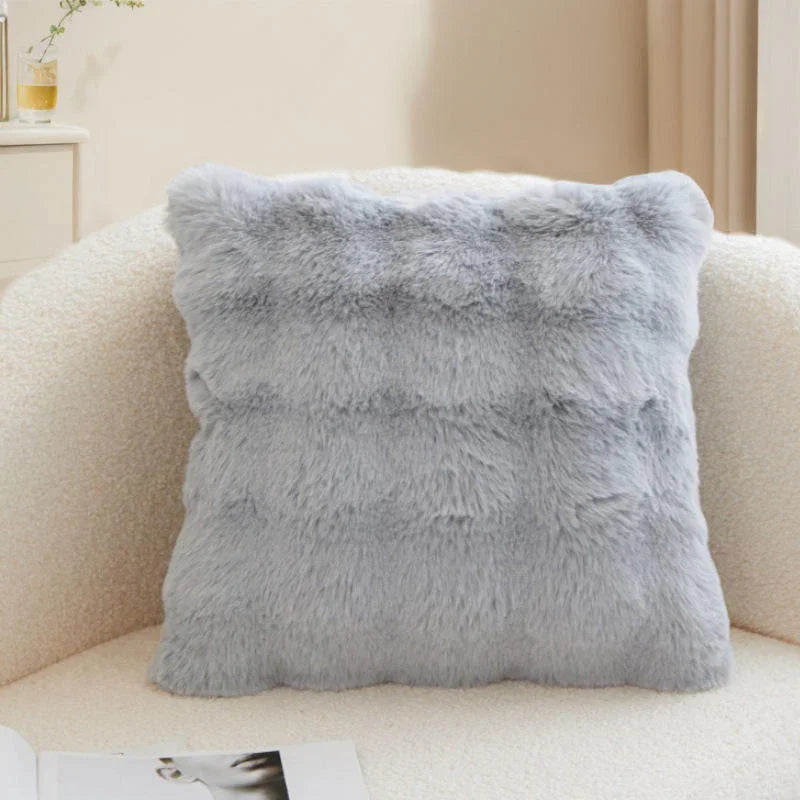 Goodinary® Faux Rabbit Fur Bubble Velvet Pillow Cover