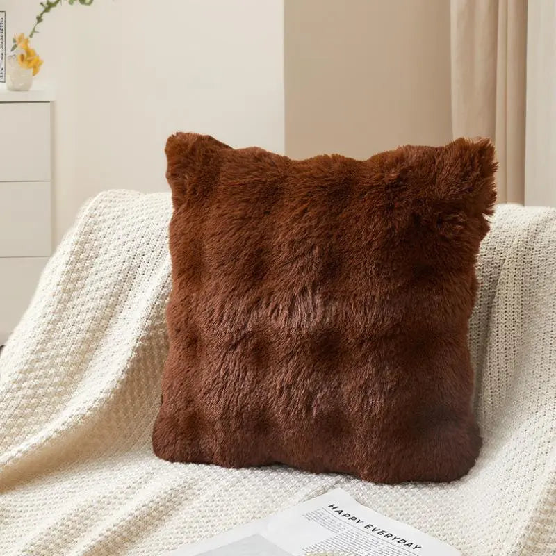 Goodinary® Faux Rabbit Fur Bubble Velvet Pillow Cover Goodinary