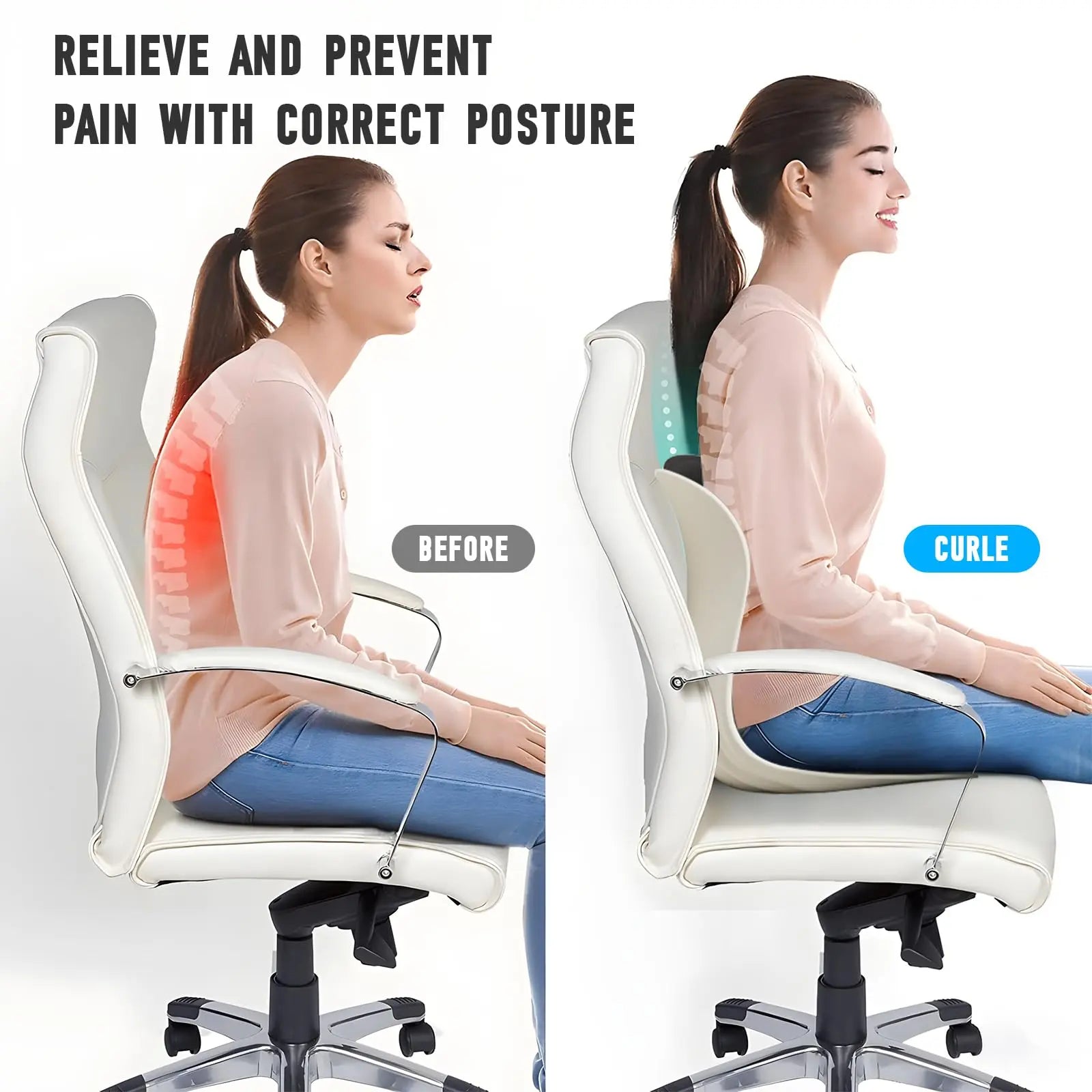 Slumblr® Portable Lumbar Support Office Chair Cushion Slumblr