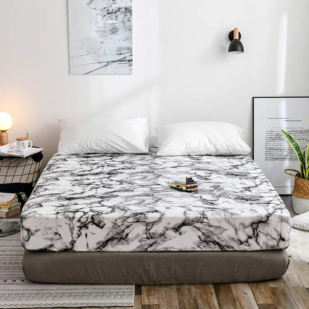 Goodinary® Marble Print Microfiber Deep Pocket Set Goodinary