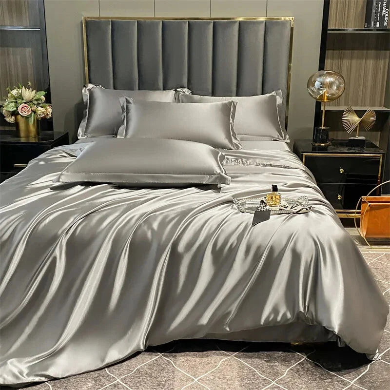 Goodinary® Mulberry Silk Bedding Set with Duvet Sheet Pillowcases