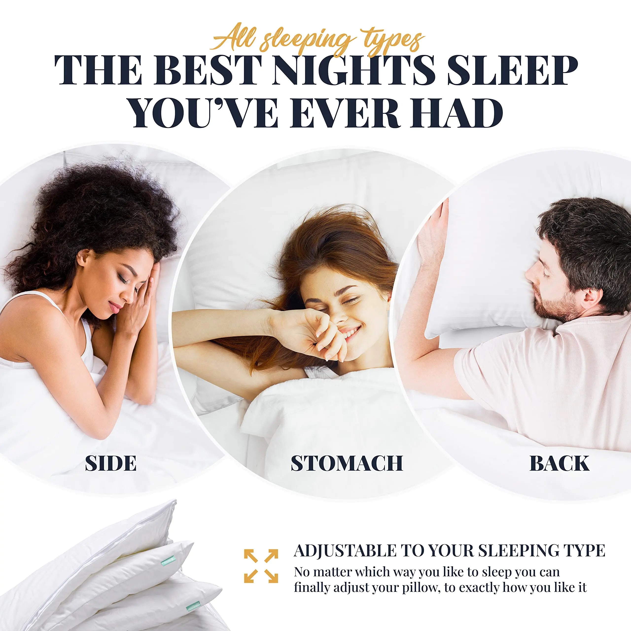 Goodinary® Adjustable Layer Cooling Luxury Pillows Goodinary