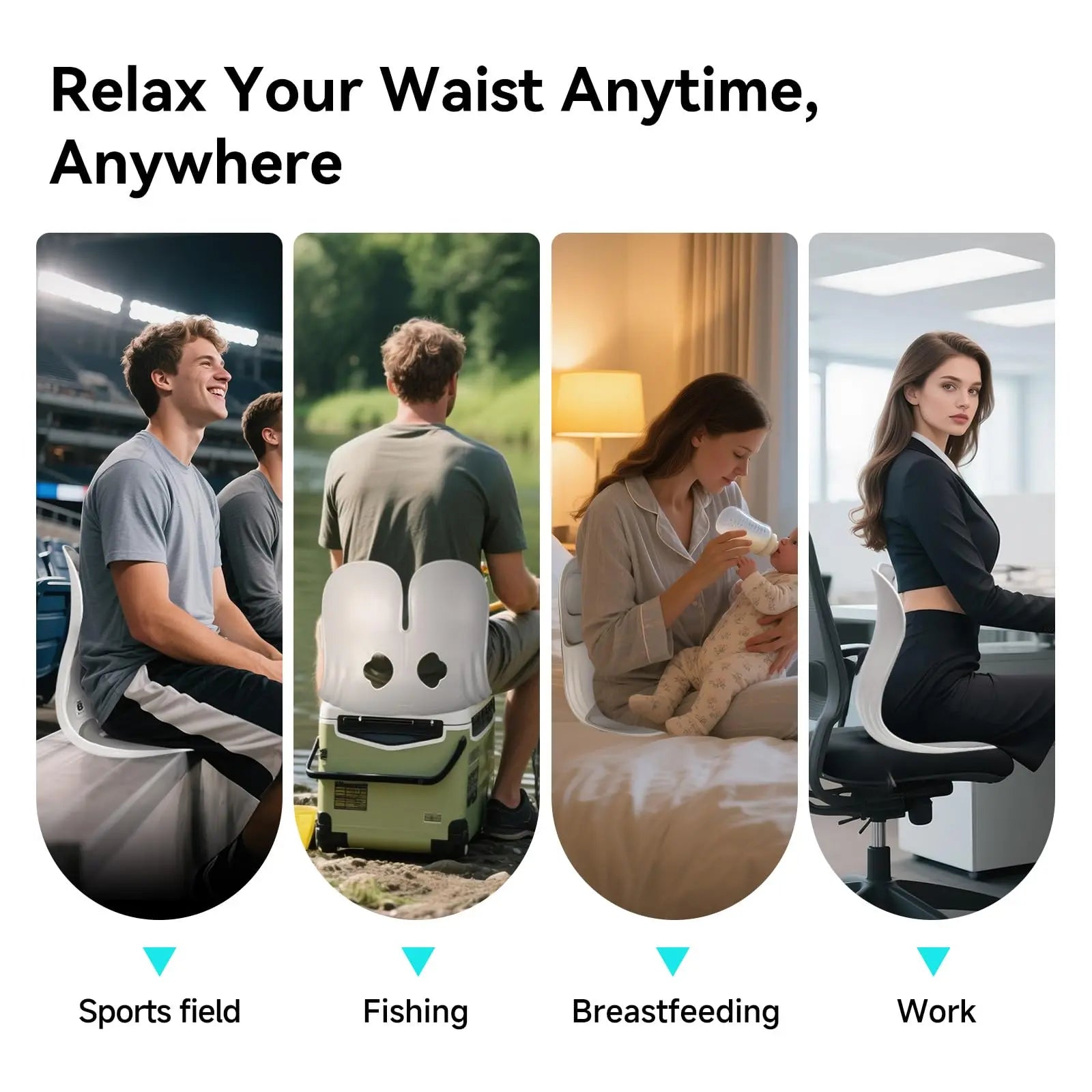 Slumblr® Portable Lumbar Support Office Chair Cushion Slumblr