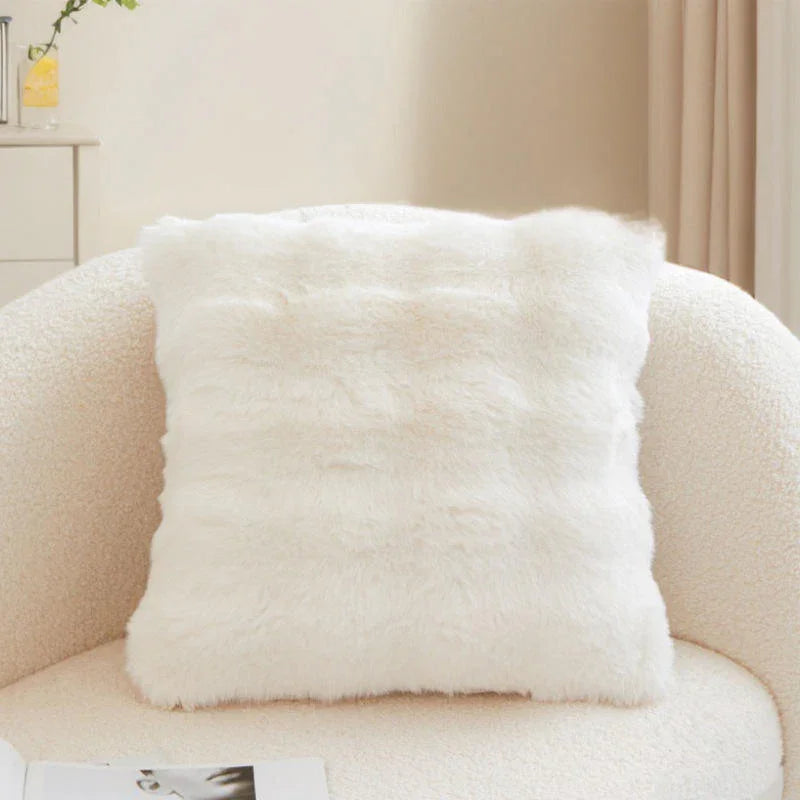 Goodinary® Faux Rabbit Fur Bubble Velvet Pillow Cover