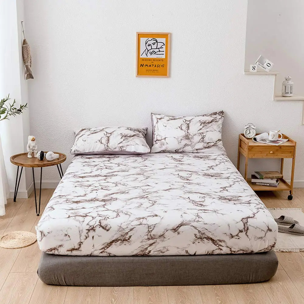 Goodinary® Marble Print Microfiber Deep Pocket Set Goodinary