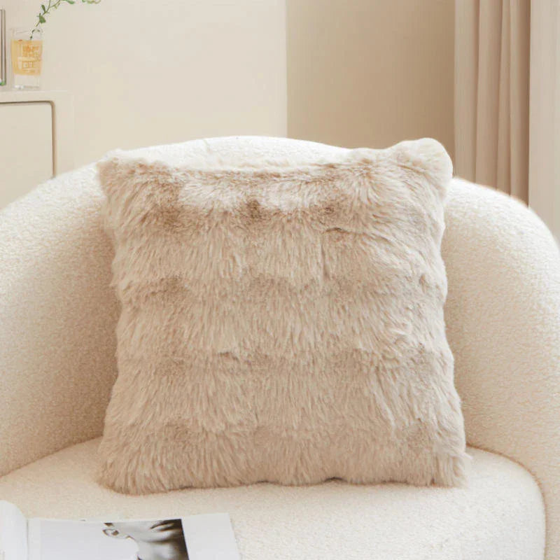 Goodinary® Faux Rabbit Fur Bubble Velvet Pillow Cover